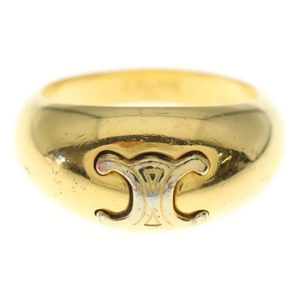 Celine Triomphe Gold Ring 54 - Picture 4 of 6